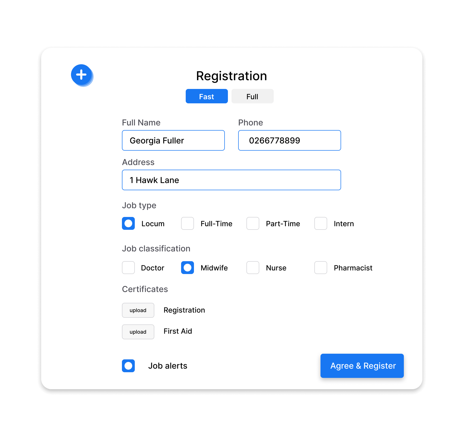 Create and customise your own recruitment onboarding or registration